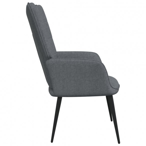 Chaise de relaxation Gris foncé Tissu