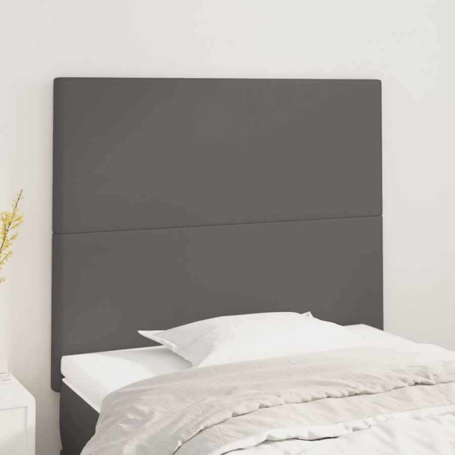 Têtes de lit 2 pcs Gris 100x5x78/88...