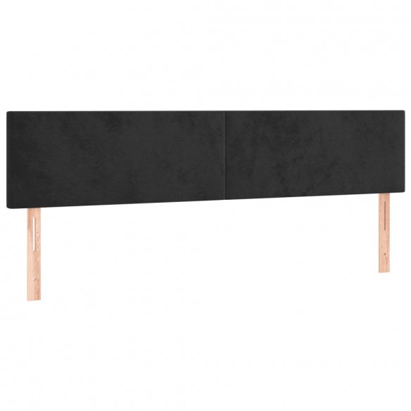 Cadre de lit avec matelas Noir 180x200 cm Velours