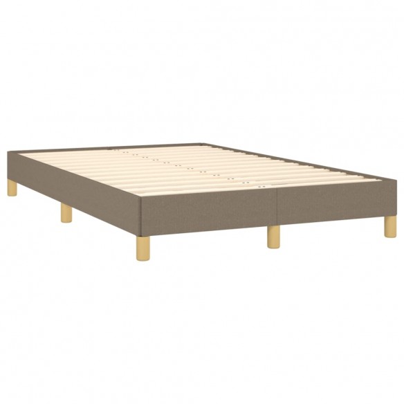 Cadre de lit avec matelas Taupe 120x200 cm Tissu