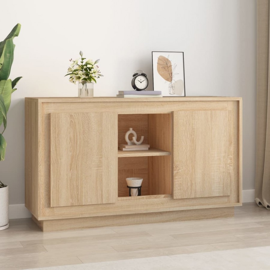 Buffet chêne sonoma 102x35x60 cm bois d'ingénierie