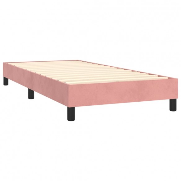 Cadre de lit avec matelas et LED Rose 90x200 cm