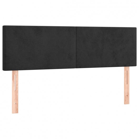 Cadre de lit avec matelas Noir 140x190 cm Velours