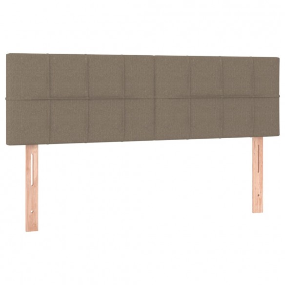 Cadre de lit avec matelas Taupe 140x190 cm Tissu