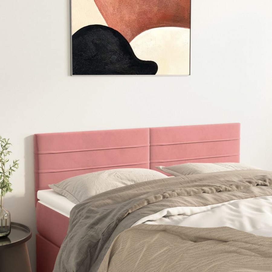 Têtes de lit 2 pcs Rose 72x5x78/88 cm...