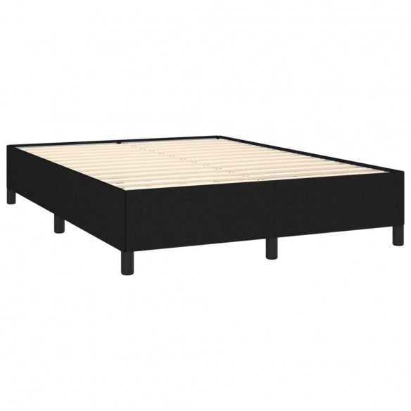 Cadre de lit avec matelas Noir 140x200 cm Tissu