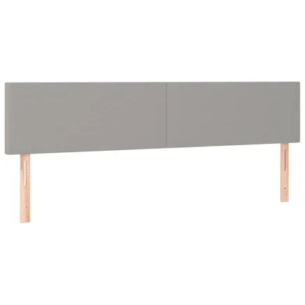 Têtes de lit 2 pcs Gris clair 90x5x78/88 cm Tissu 2