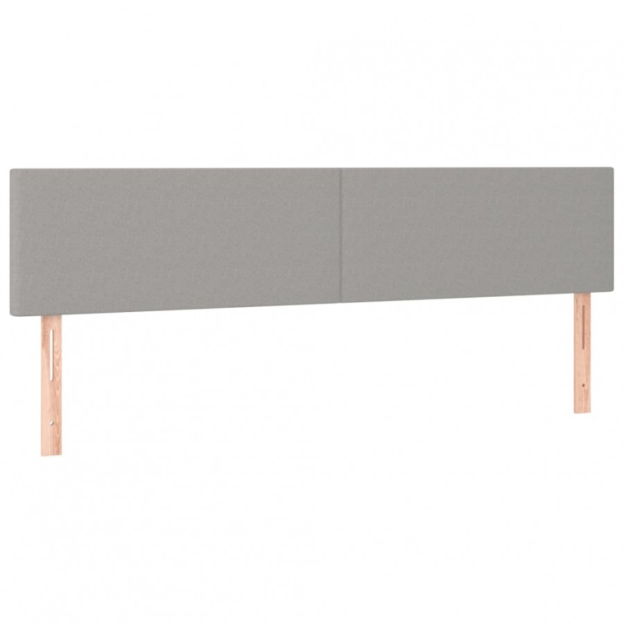 Têtes de lit 2 pcs Gris clair 90x5x78/88 cm Tissu Têtes de lit 2 pcs Gris clair 90x5x78/88 cm Tissu