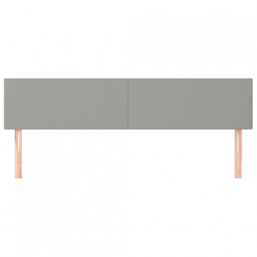 Têtes de lit 2 pcs Gris clair 90x5x78/88 cm Tissu Têtes de lit 2 pcs Gris clair 90x5x78/88 cm Tissu