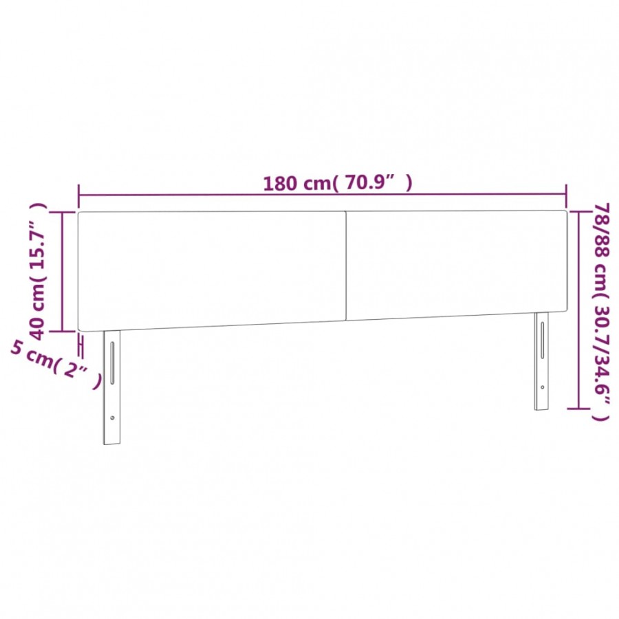 Têtes de lit 2 pcs Gris clair 90x5x78/88 cm Tissu Têtes de lit 2 pcs Gris clair 90x5x78/88 cm Tissu