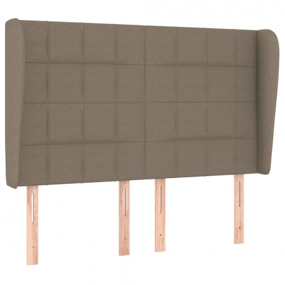 Cadre de lit avec matelas Taupe 140x200 cm Tissu