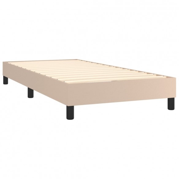 Cadre de lit matelas et LED Cappuccino 90x200 cm