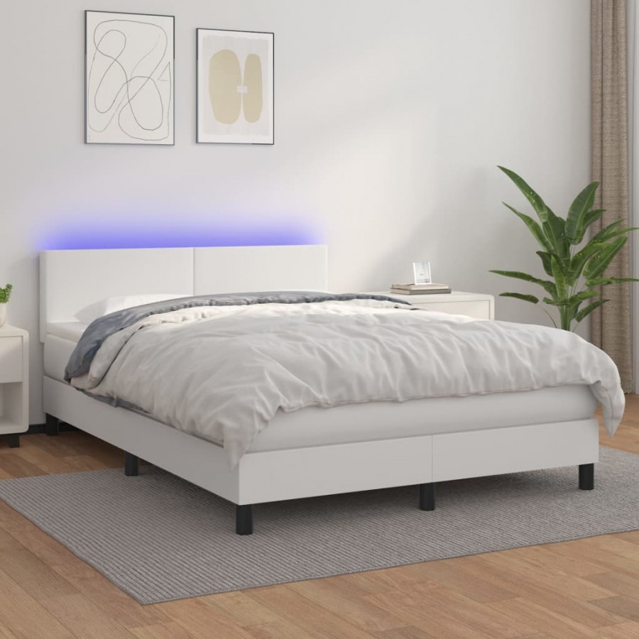 Cadre de lit avec matelas et LED...