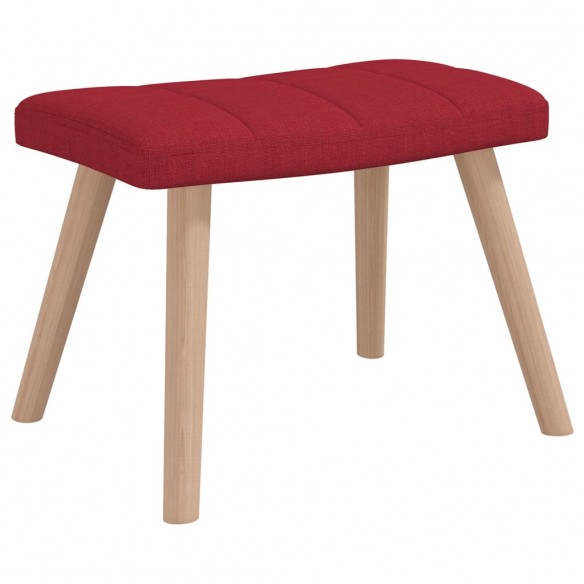 Chaise à bascule avec tabouret Rouge bordeaux Tissu