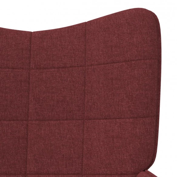 Chaise de relaxation Rouge bordeaux Tissu