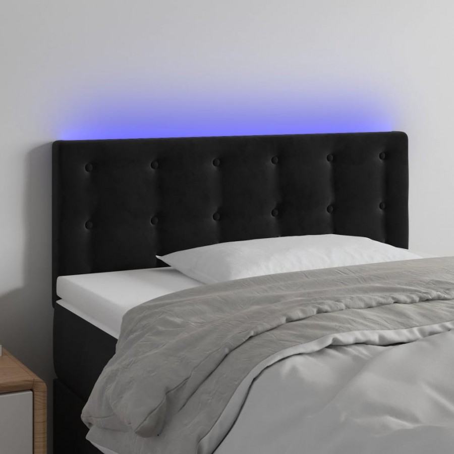 Tête de lit à LED Noir 90x5x78/88 cm...