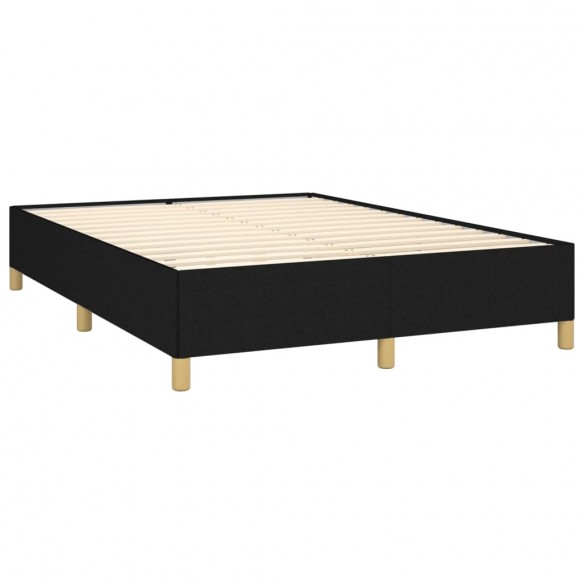 Cadre de lit avec matelas Noir 140x200 cm Tissu