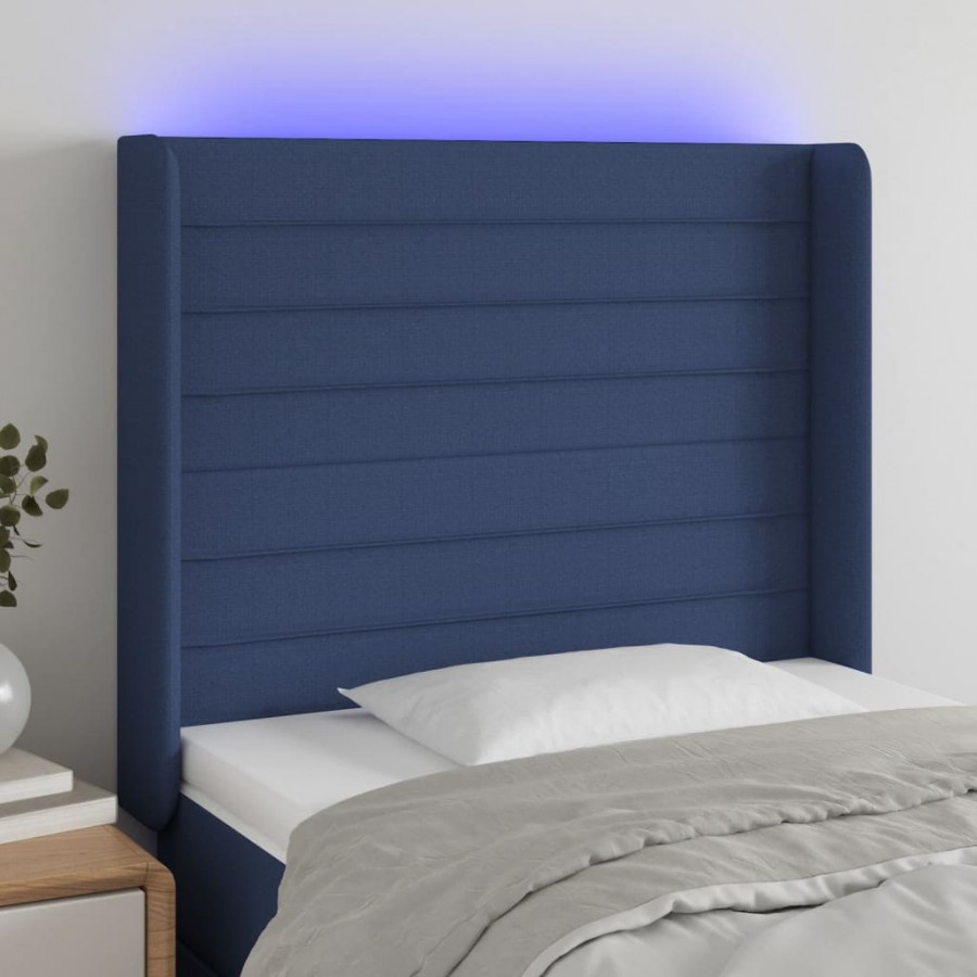 Tête de lit à LED Bleu 93x16x118/128...