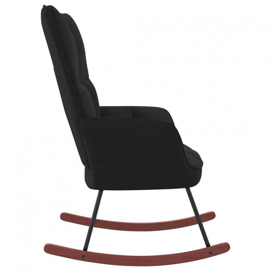 Chaise à bascule Noir Velours