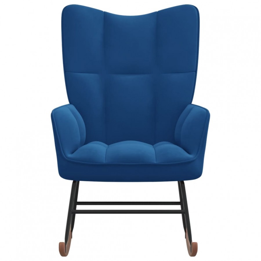 Chaise à bascule Bleu Velours