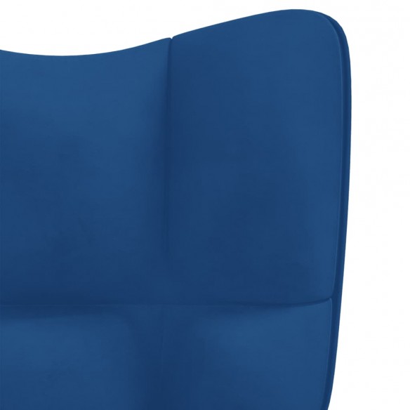 Chaise à bascule Bleu Velours