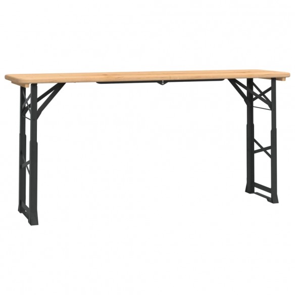 Table à bière pliable 170x50x75/105 cm bois massif de sapin