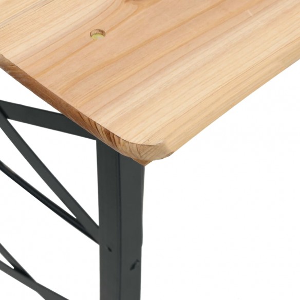 Table à bière pliable 170x50x75/105 cm bois massif de sapin