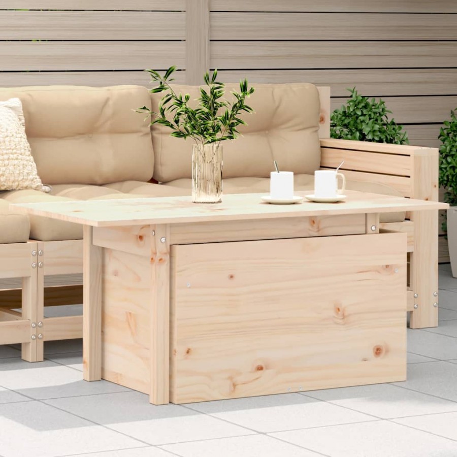 Table de jardin 100x50x75 cm bois massif de pin