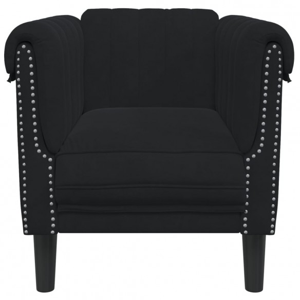 Fauteuil noir velours