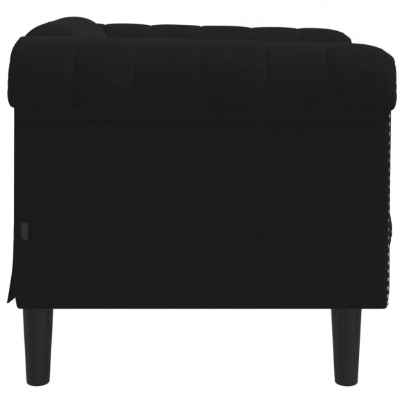 Fauteuil noir velours