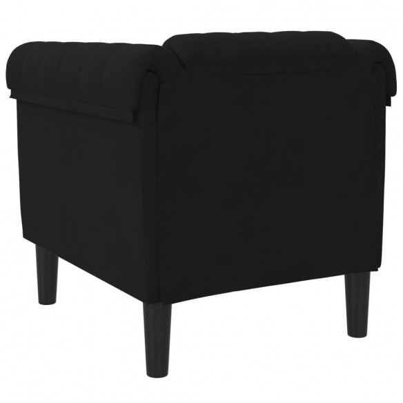 Fauteuil noir velours