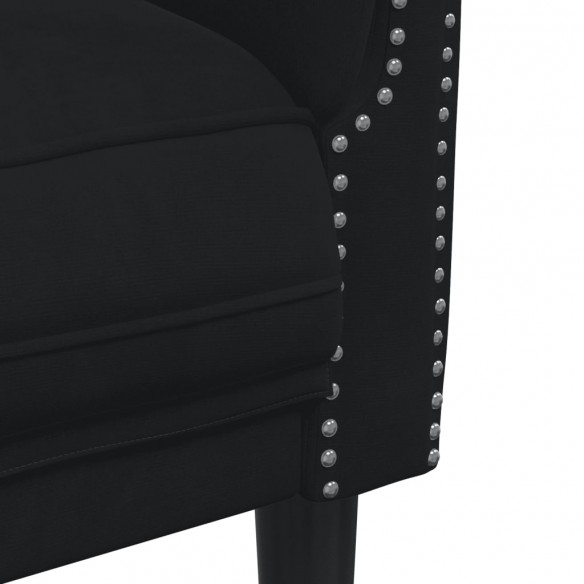 Fauteuil noir velours