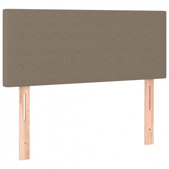 Cadre de lit avec matelas Taupe 90x190 cm Tissu