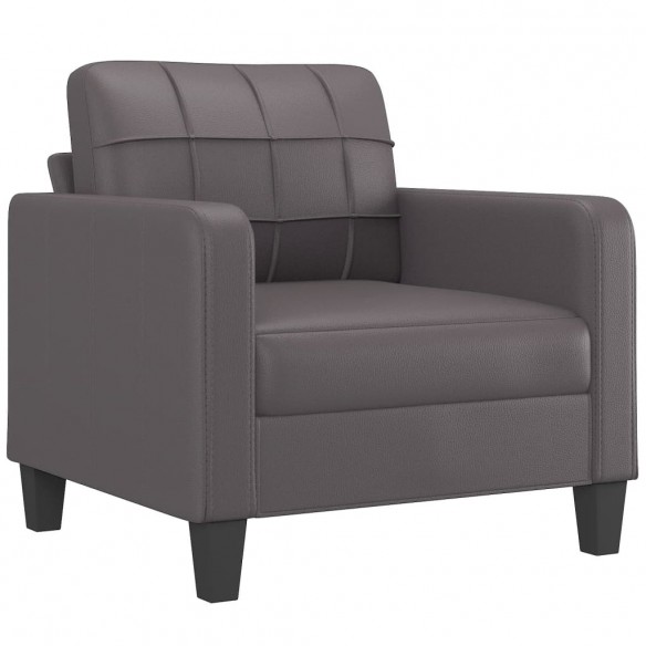 Fauteuil Gris 60 cm Similicuir