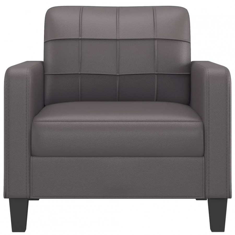 Fauteuil Gris 60 cm Similicuir