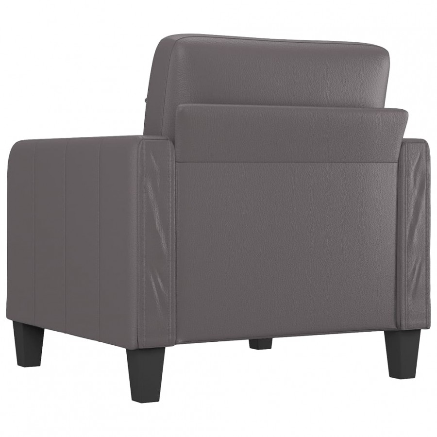 Fauteuil Gris 60 cm Similicuir