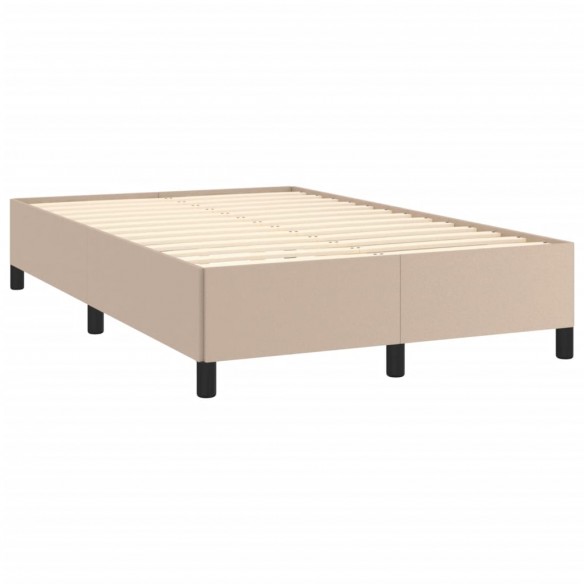 Cadre de lit avec matelas LED cappuccino 120x190 cm