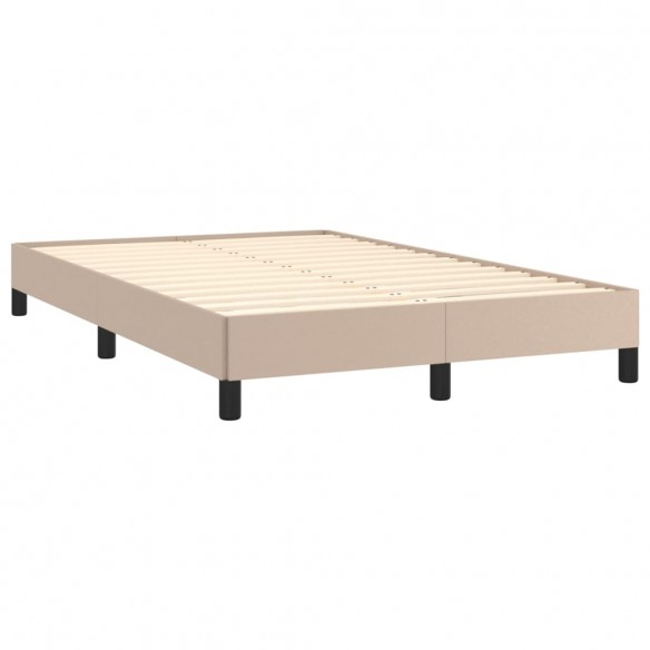 Cadre de lit avec matelas LED cappuccino 120x190 cm