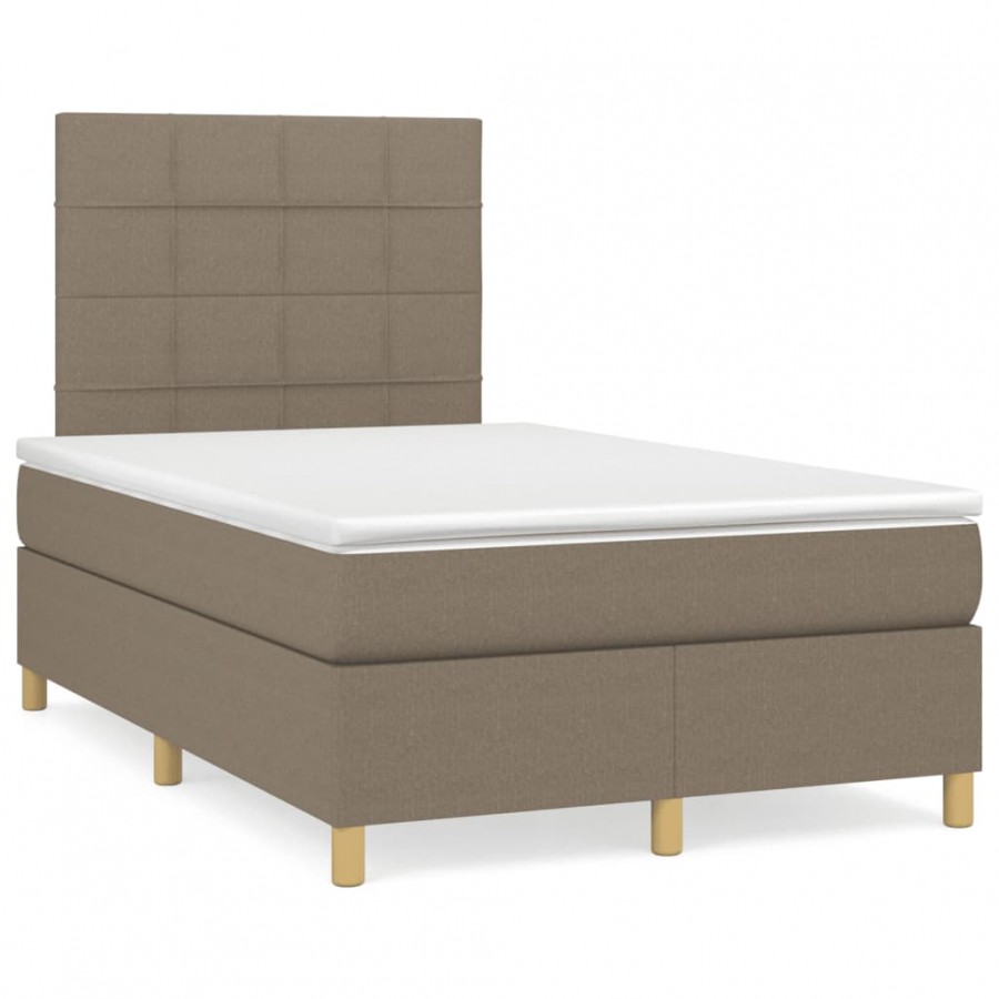 Cadre de lit matelas et LED taupe...