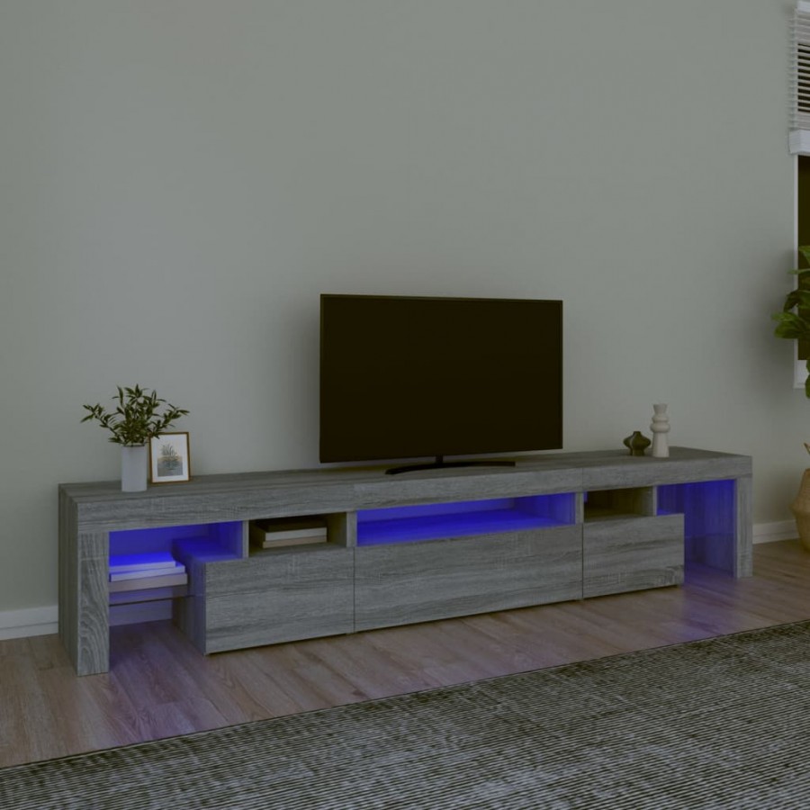 Meuble TV avec lumières LED Sonoma...