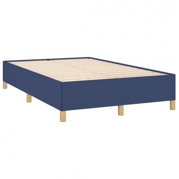 Cadre de lit matelas et LED bleu 120x190 cm tissu