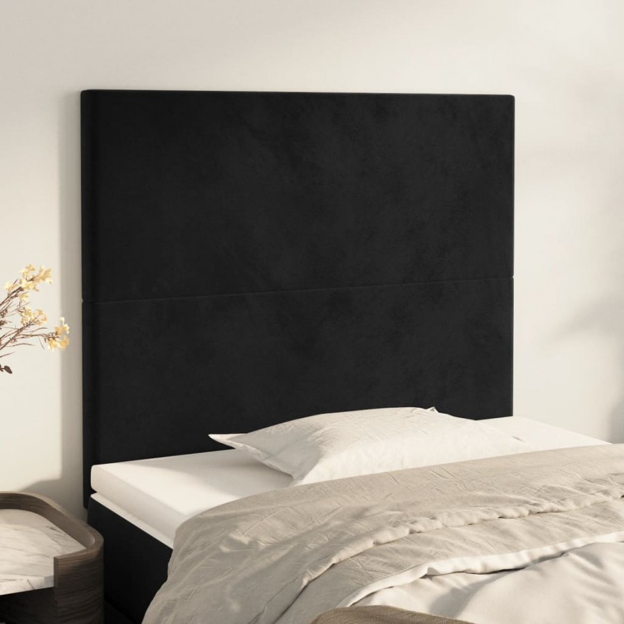 Têtes de lit 2 pcs Noir 80x5x78/88 cm...