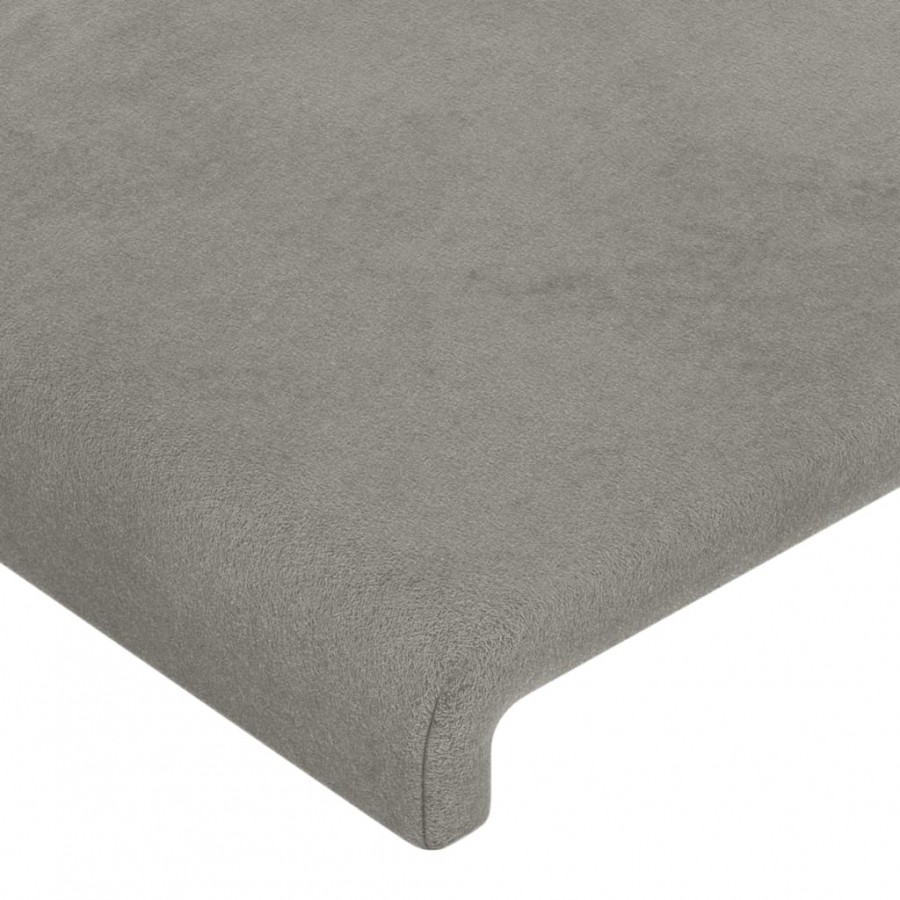 Têtes de lit 2 pcs Gris clair 80x5x78/88 cm Velours Têtes de lit 2 pcs Gris clair 80x5x78/88 cm Velours