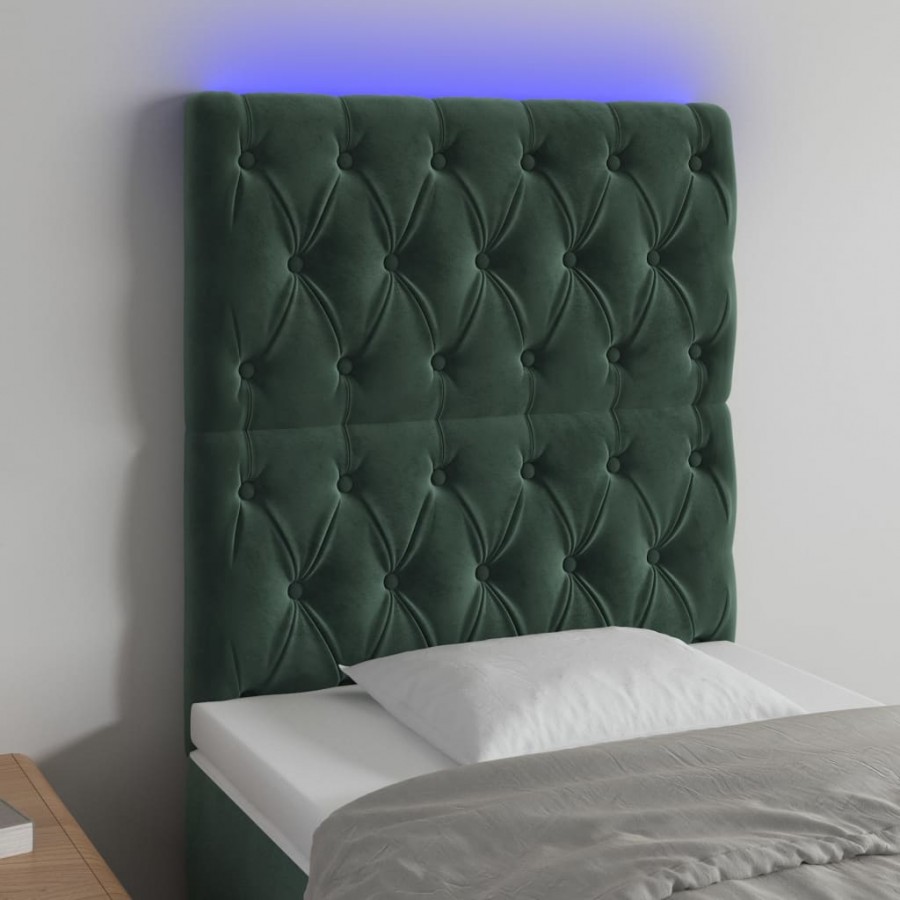 Tête de lit à LED Vert foncé...