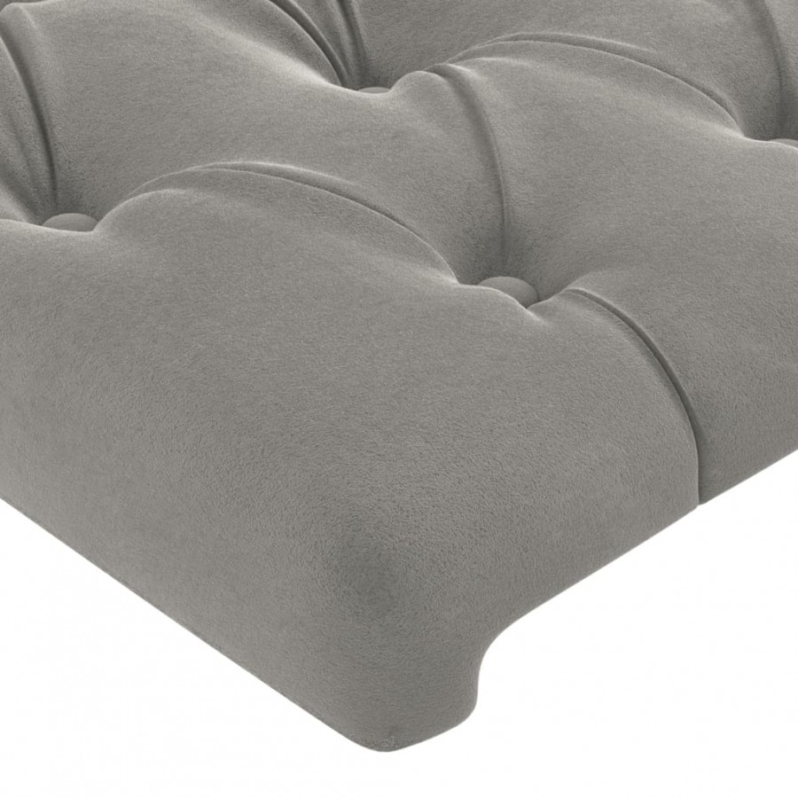 Têtes de lit 2 pcs Gris clair 90x7x78/88 cm Velours Têtes de lit 2 pcs Gris clair 90x7x78/88 cm Velours
