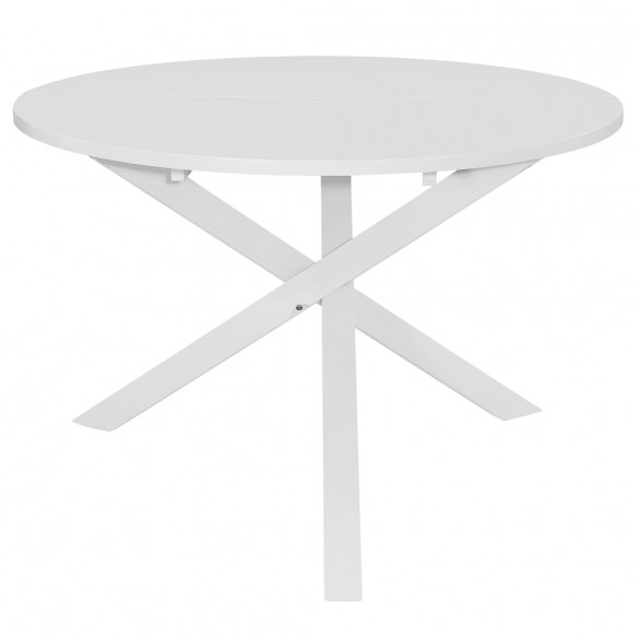 Mobilier de salle à manger 5 pcs MDF Blanc