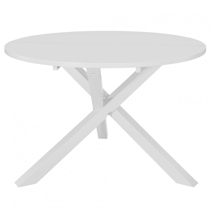 Mobilier de salle à manger 5 pcs MDF Blanc