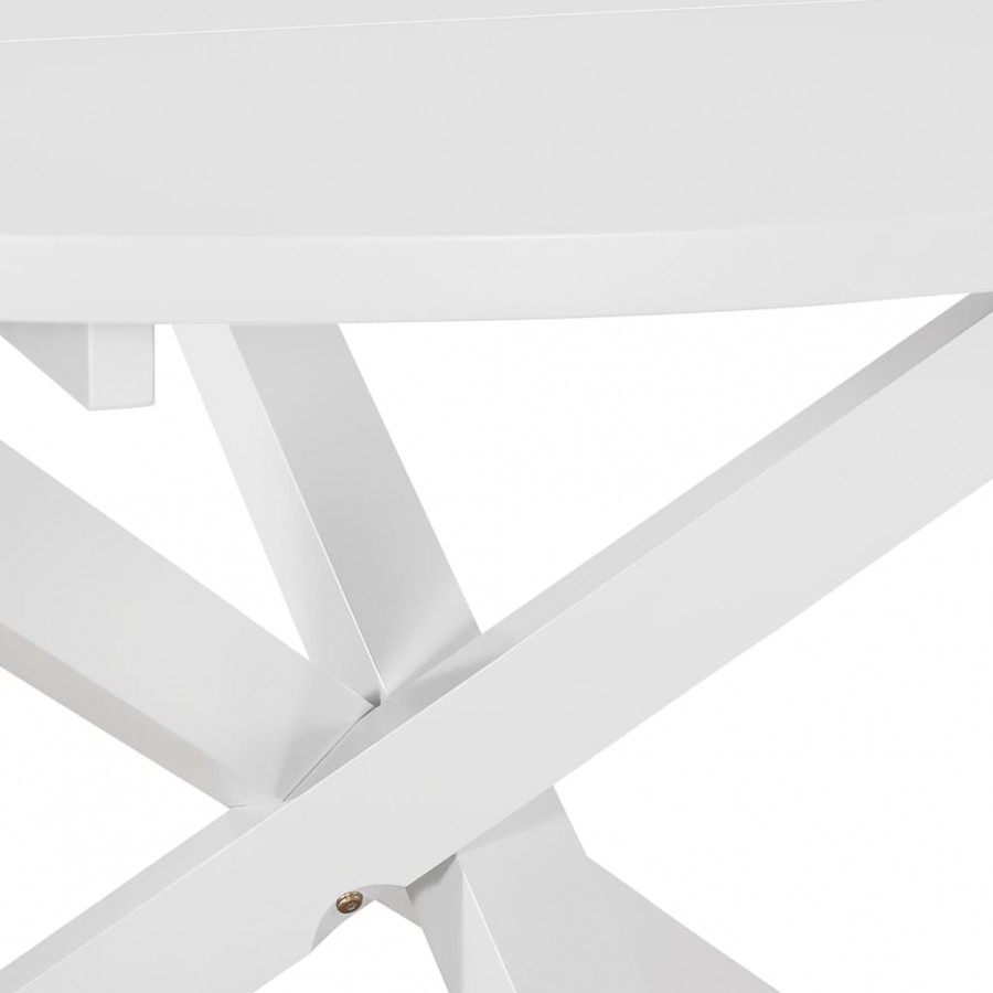 Mobilier de salle à manger 5 pcs MDF Blanc