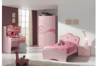 Table de chevet rose pour petite fille