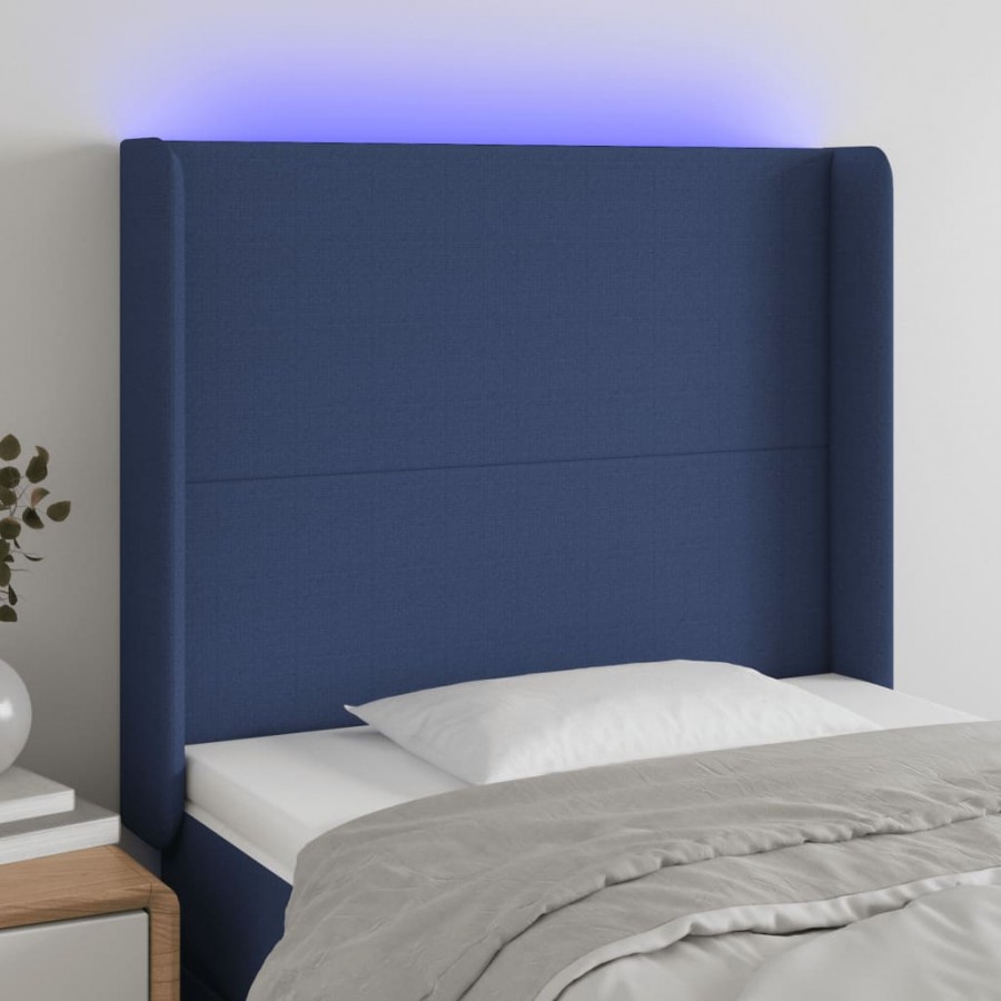 Tête de lit à LED Bleu 83x16x118/128...